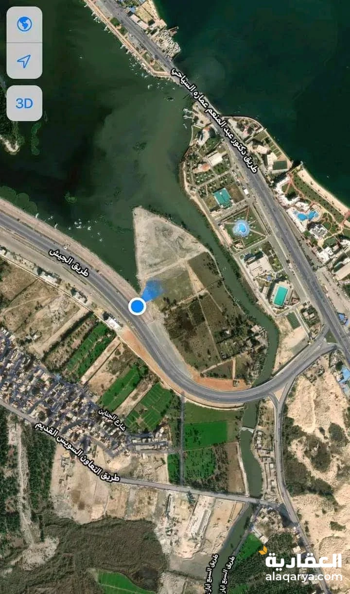 اراضي للبيع علي المياه مباشرا..