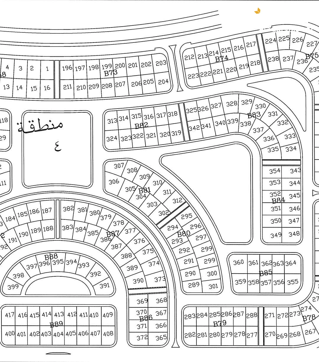 ارض للبيع مساحة 440 م2 مدينة بدر الحي المتميز المنطقة الرابعة