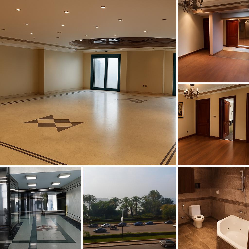 شقه للإيجار بانورما رائعة في قلب القاهره كورنيش المعادي