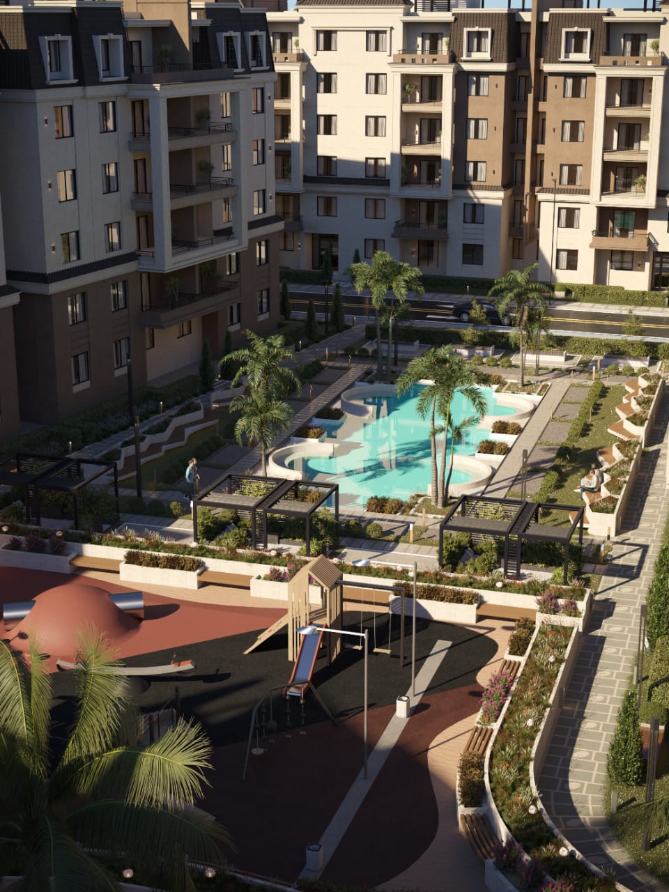 شقه للبيع في كمبوند متكامل الخدمات بمدينه العبور